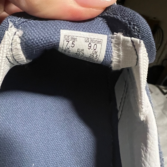 Vans Navy and Silver Sequin Checkered Sneakers - Picture 4 of 4